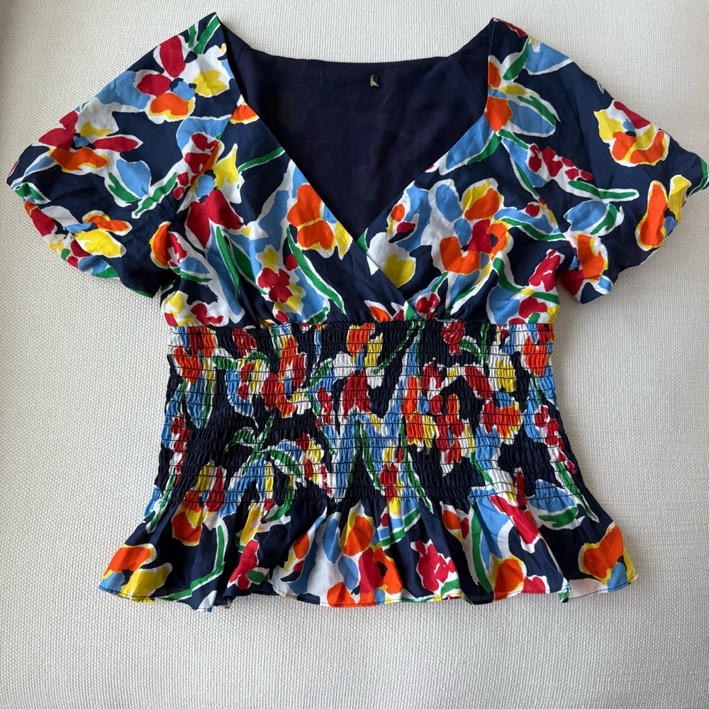 Floral Smocked Women's Top
